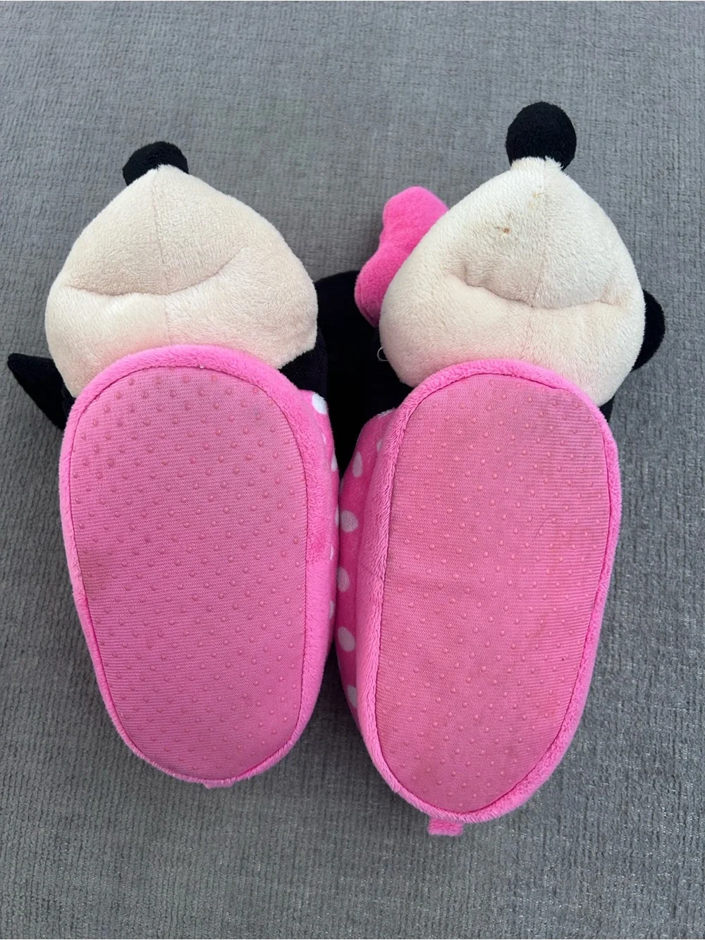 Disney Pink Polka Dot Plush Character Slippers